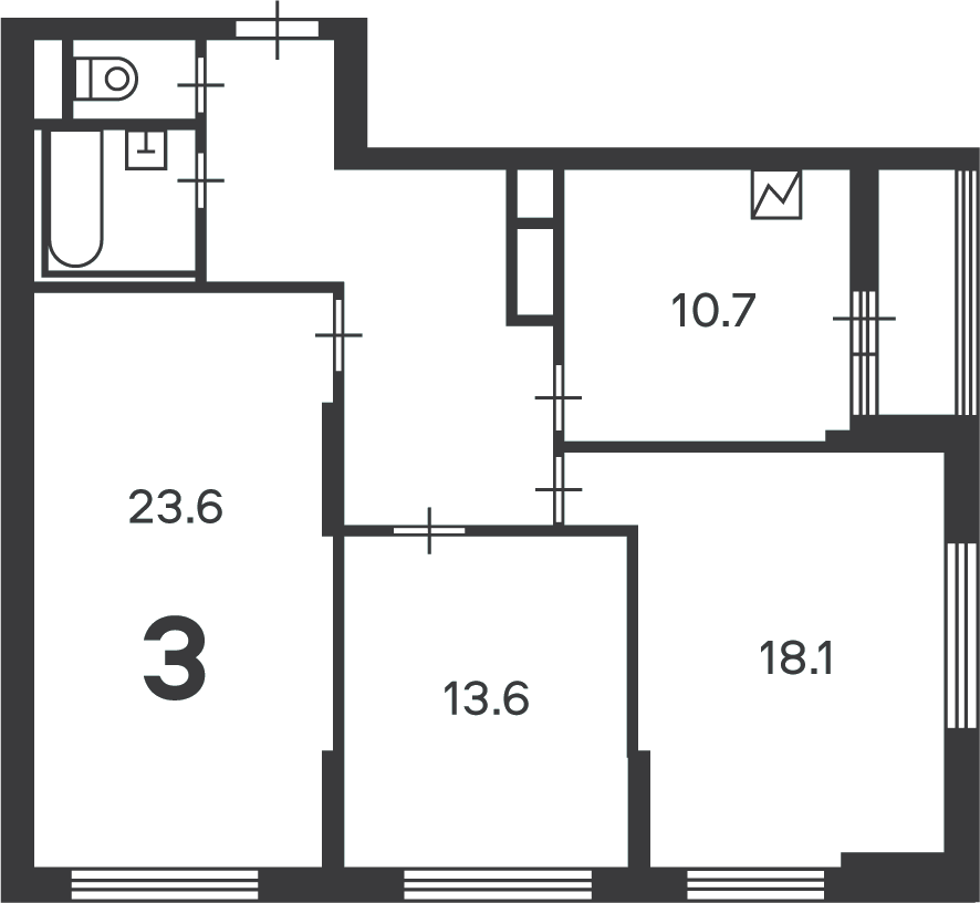 Планировка 3-комн.