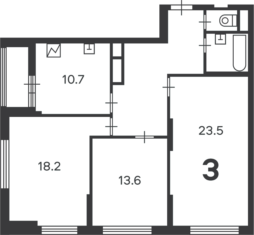 Планировка 3-комн.