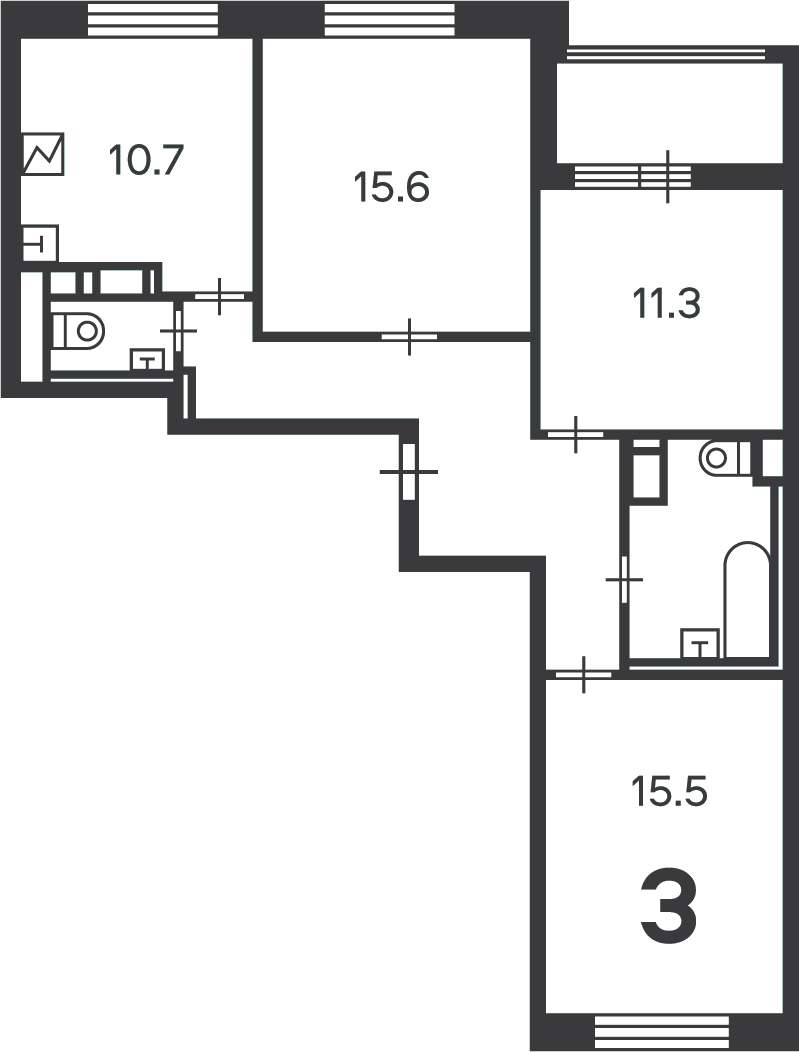 Планировка 3-комн.
