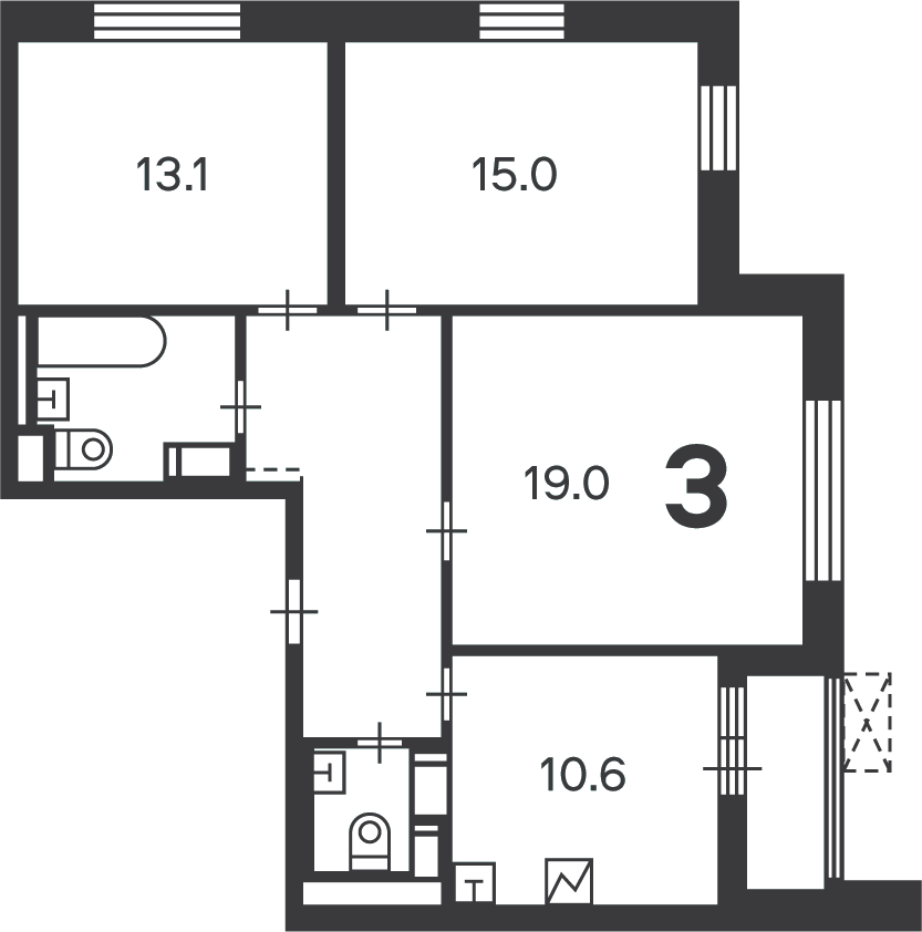 Планировка 3-комн.