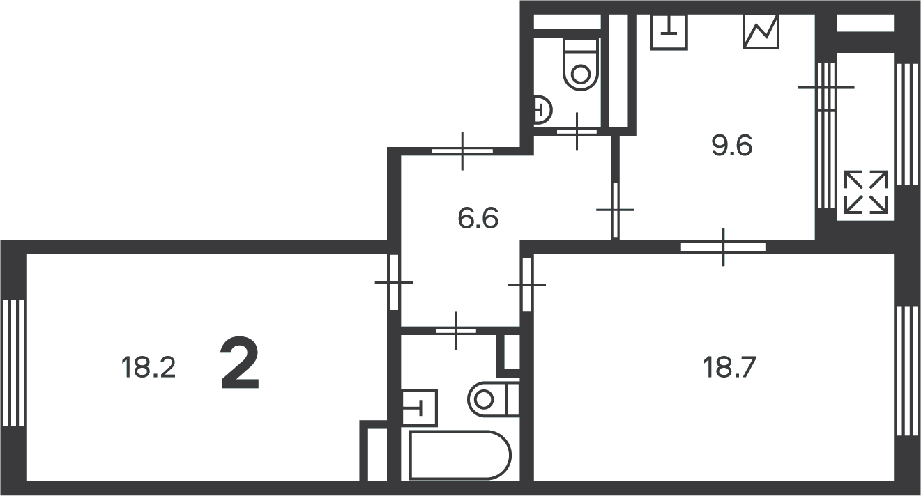 Планировка 2-комн.