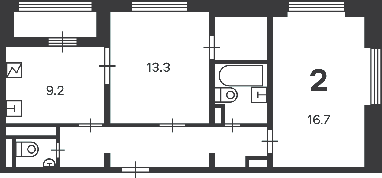 Планировка 2-комн.