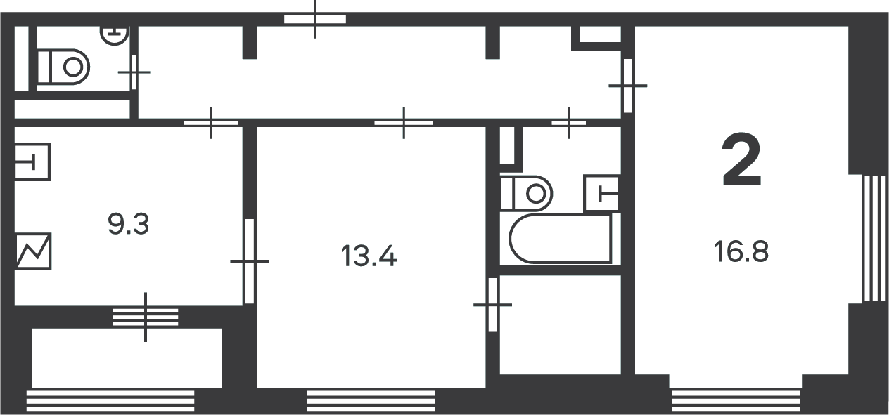 Планировка 2-комн.