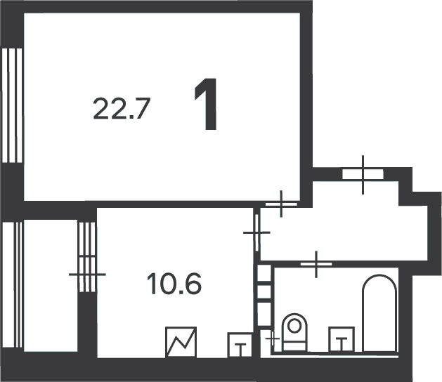 Планировка 1-комн.