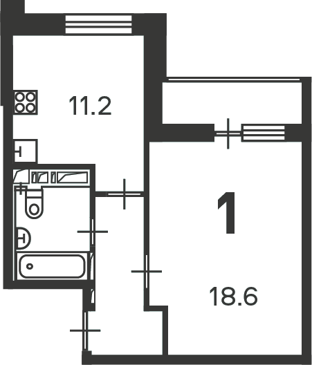 Планировка 1-комн.