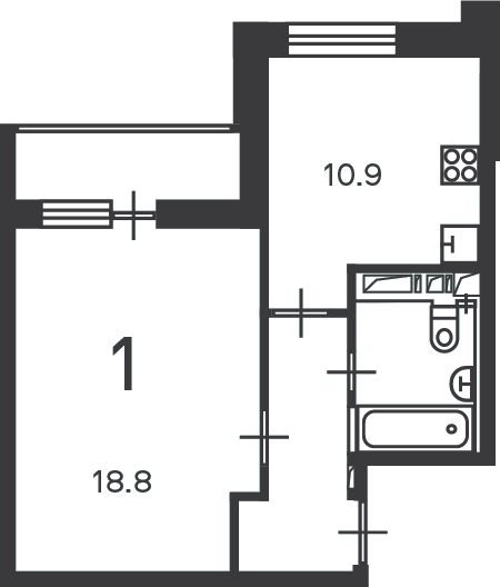 Планировка 1-комн.