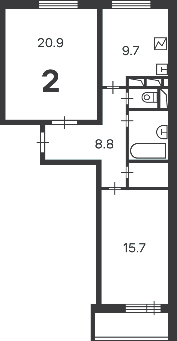 Планировка 2-комн.