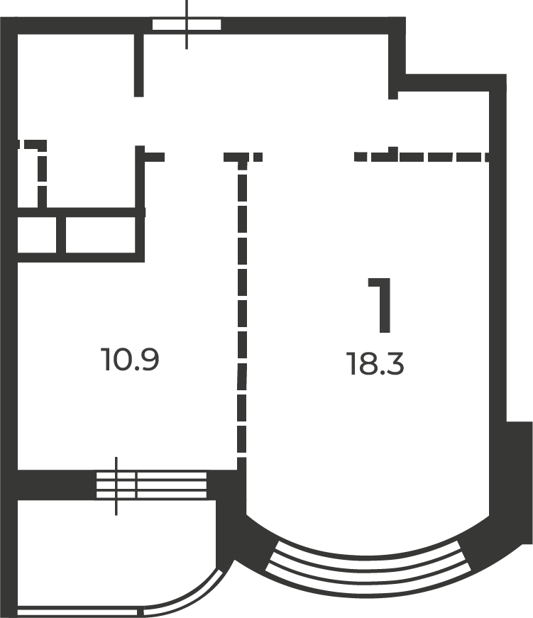 Планировка 1-комн.