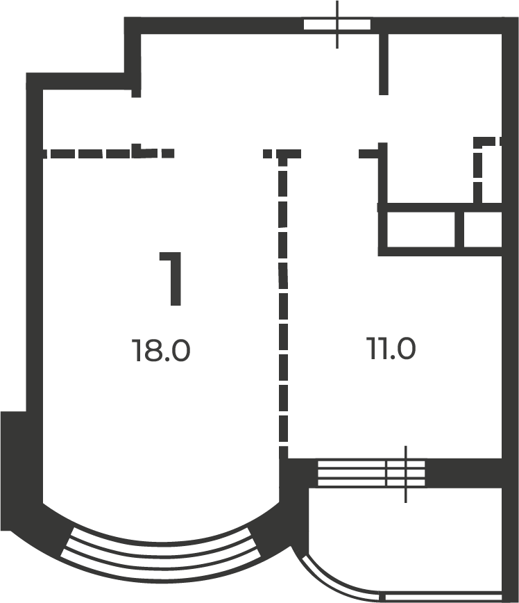 Планировка 1-комн.