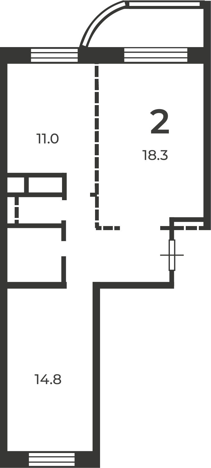 Планировка 2-комн.