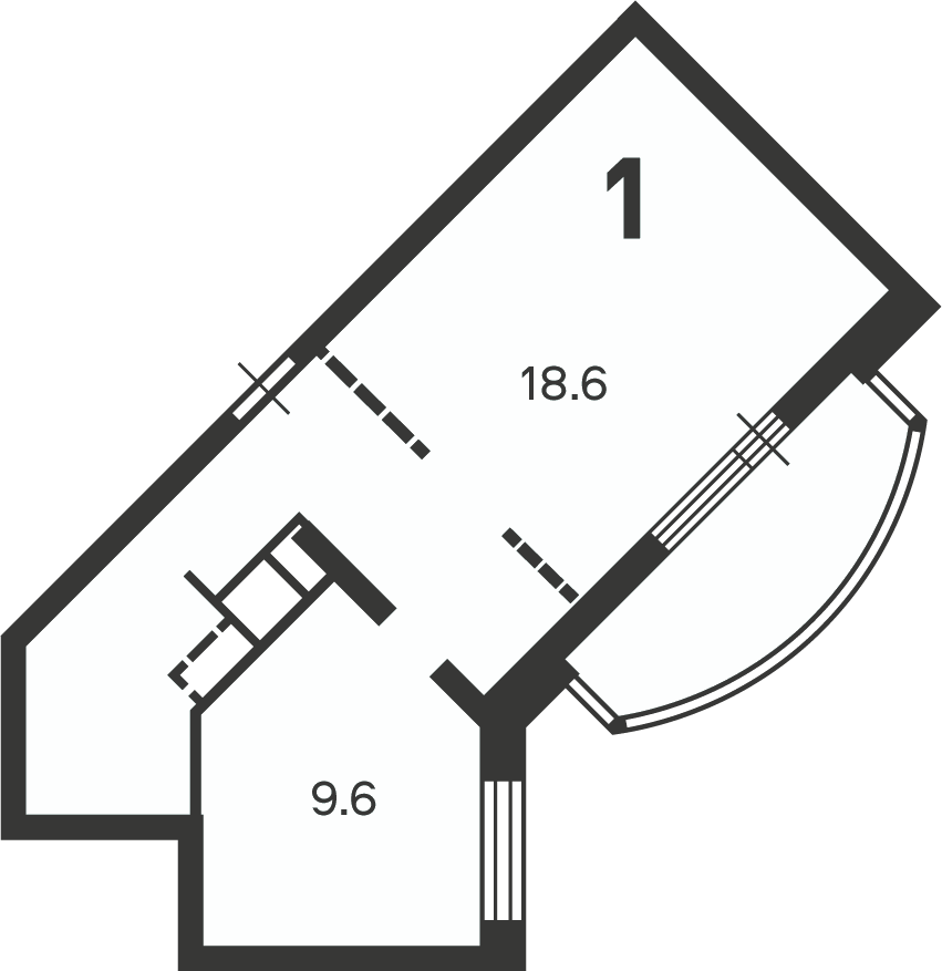 Планировка 1-комн.