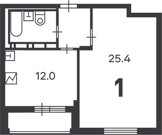 Планировка 1-комн.