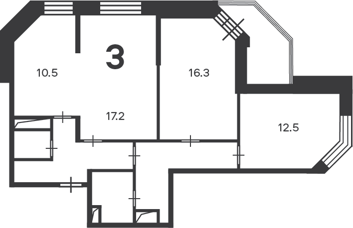 Планировка 3-комн.