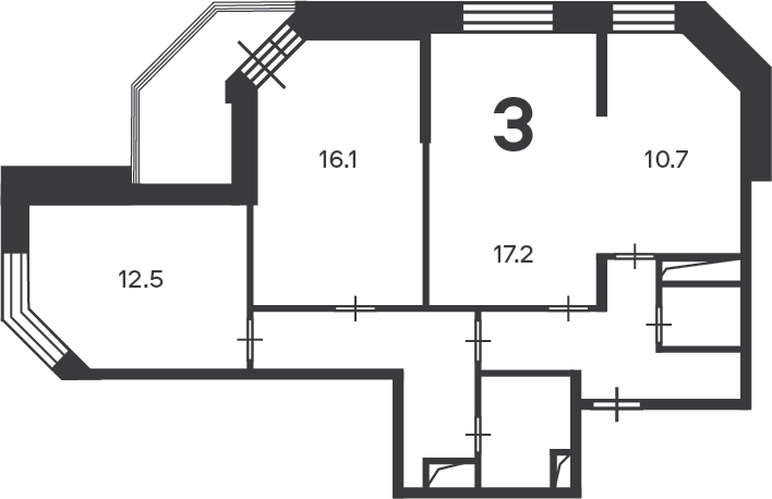 Планировка 3-комн.